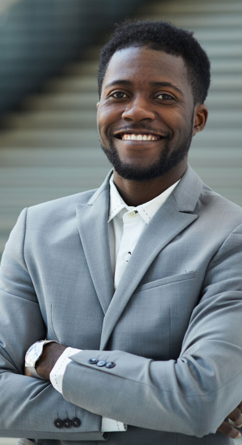black man in suit